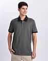 Calvin Klein Jeans Regular-Fit Geometric Cotton Polo Shirt
