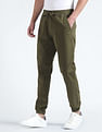 Flying Machine Drawstring Waist Slim Joggers