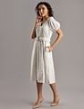 Tommy Hilfiger Cotton Split Neck A-Line Dress