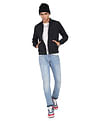 Flying Machine Stand Collar Solid Casual Jacket