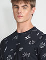 Flying Machine Graphic Print Cotton T-Shirt