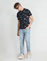 Flying Machine Graphic Print Cotton T-Shirt