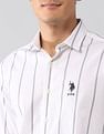 U.S. Polo Assn. Denim Co. Vertical Striped Dobby Regular Fit Shirt