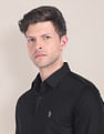 U.S. Polo Assn. Cutaway Collar Self Design Shirt