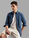Tommy Hilfiger Striped Regular Fit Plain Woven Shirt