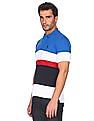 U.S. Polo Assn. Men Multi Colour Cotton Striped Polo Shirt