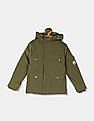 U.S. Polo Assn. Kids Boys Green Hooded Parka Jacket