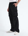 Flying Machine Mid Rise Loose Fit Cargo Pants