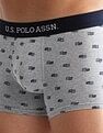 USPA Innerwear Anti Microbial Printed OET14 Trunks - Pack Of 3