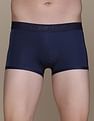 Calvin Klein Underwear Men Navy Luxurious Microfiber Solid Trunks