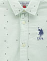 U.S. Polo Assn. Kids Boys Geometric Print Cotton Shirt