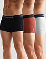 USPA Innerwear Anti Microbial Solid OET13 Trunks - Pack Of 3