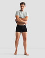 USPA Innerwear Anti Microbial Solid OET13 Trunks - Pack Of 3