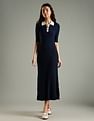 Tommy Hilfiger Viscose Polo Collar T-Shirt Dress