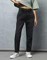 Flying Machine Women High Rise Cropped Mom Fit Jeans