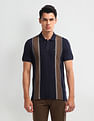 Arrow Sport Vertical Stripe Short Sleeve Polo Shirt