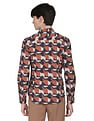 Flying Machine Abstract Print Cotton Shirt