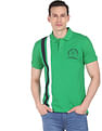 AD by Arvind Cotton Vertical Stripe Polo Shirt