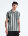 Flying Machine Vertical Stripe Pure Cotton Polo Shirt