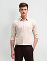 Arrow Textured Manhattan Slim Fit Shirt