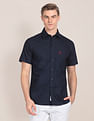 U.S. Polo Assn. Short Sleeve Cotton Solid Casual Shirt