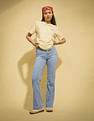 Flying Machine Women K-Street X Bootcut Fit Patch Pocket Jeans