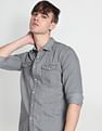 Flying Machine Spread Collar Denim Shirt
