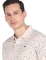 AD by Arvind Cotton Geometrical Print Polo Shirt