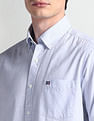 Arrow Sport Vertical Stripe Manhattan Slim Shirt