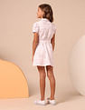 U.S. Polo Assn. Kids Girls Floral Printed Fit & Flare Dress