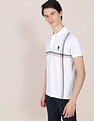 U.S. Polo Assn. Offset Stripe Cotton Polo Shirt
