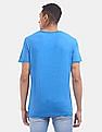 Calvin Klein Men Blue Round Neck Grindle Raw Edge T-Shirt