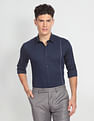 Arrow Newyork Self Design Twill Shirt