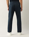 Arrow Sport Regular Fit Solid Mid Rise Trousers