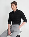 Arrow Patterned Dobby Cotton Shirt