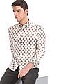 U.S. Polo Assn. Denim Co. White Slim Fit Printed Shirt