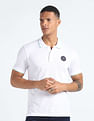 Flying Machine Solid Appliqued Logo Polo Shirt