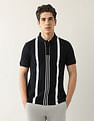 Arrow Sport Pure Cotton Vertical Striped Polo Shirt
