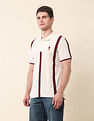 U.S. Polo Assn. Vertical Striped Gold Cup Polo Shirt