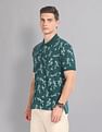 AD by Arvind Real Deal Tropical Print Polo Shirt