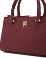 Tommy Hilfiger Logo Purple Pu Handbag