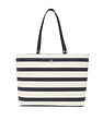 Tommy Hilfiger Striped Blue Pu Tote Bag