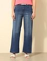 U.S. Polo Assn. Women High Rise Wide Leg Fit Pintuck Jeans