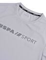 USPA Active Brand Embossed Slim Fit T-Shirt