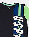U.S. Polo Assn. Kids Boys Black Heathered Brand Logo T-Shirt