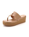 U.S. Polo Assn. Women Toe Separator Alessia Wedge Sandals