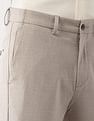 Arrow Newyork Mid Rise Solid Slim Fit Trousers