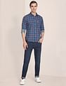 U.S. Polo Assn. Spread Collar Checked Casual Shirt