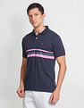 Arrow Sports Horizontal Stripe Cotton Polo Shirt