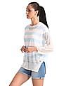 U.S. Polo Assn. Women Ribbed Neck Stripe Boxy Top